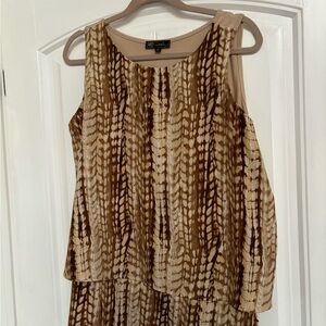 Diane Gilman tiered sleeveless top size L from HSN